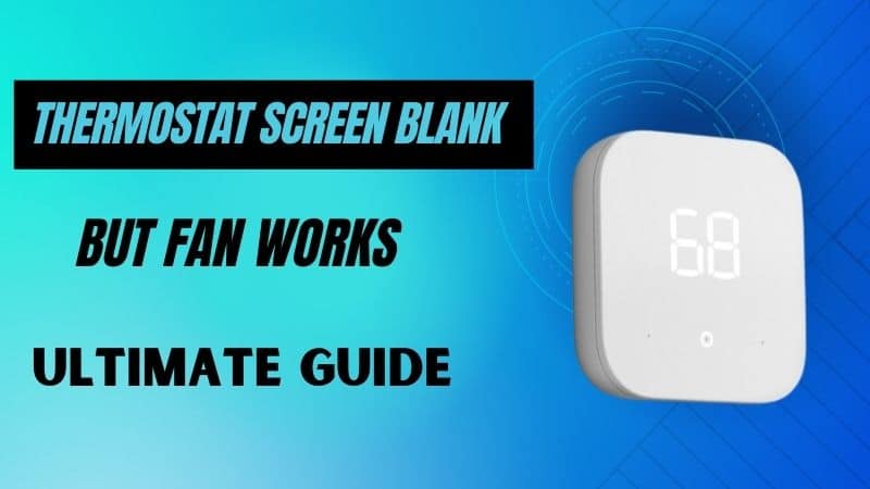 Thermostat Screen Blank but Fan Works-Ultimate Guide